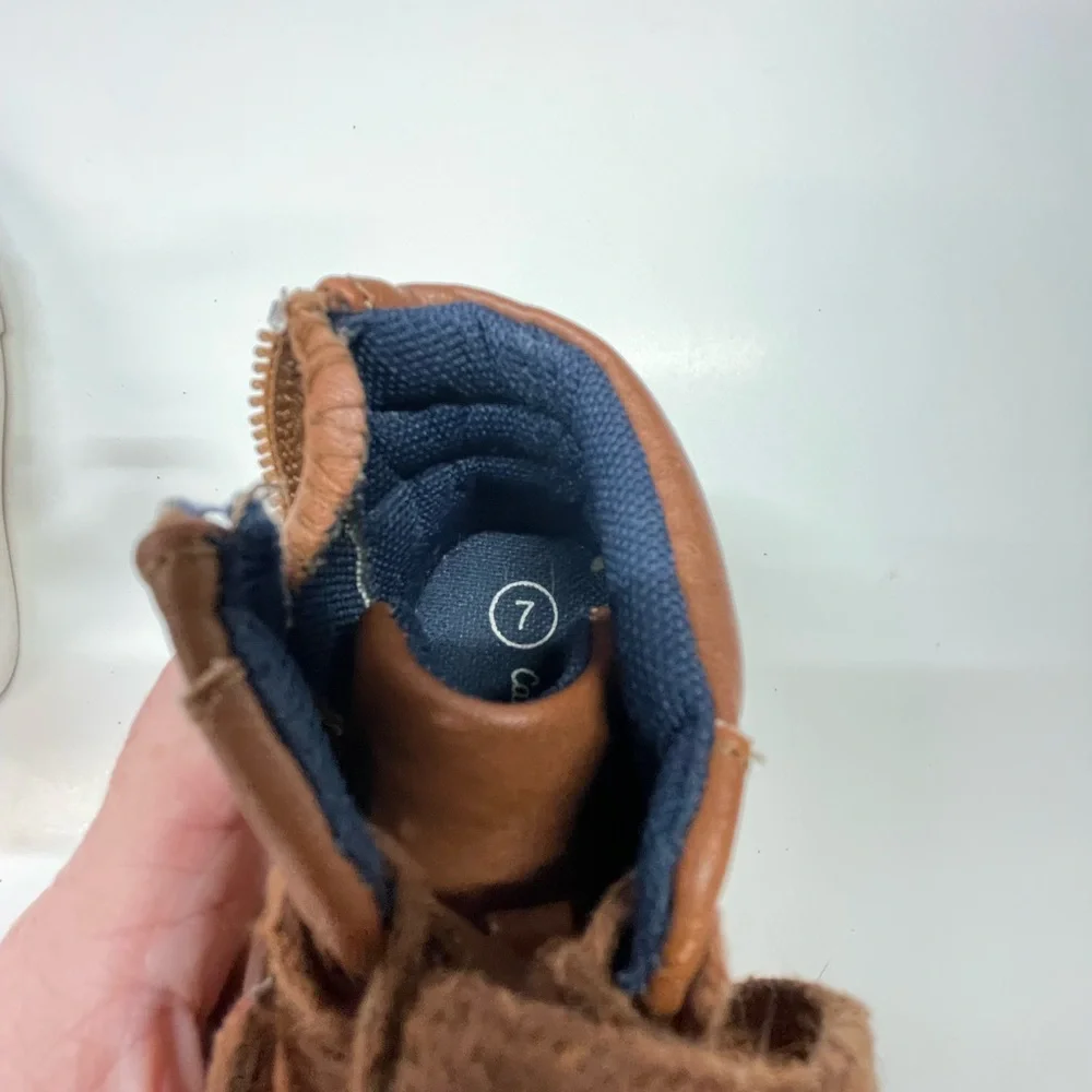 Cat & Jack brown‎ toddler boys boots. SZ 7.